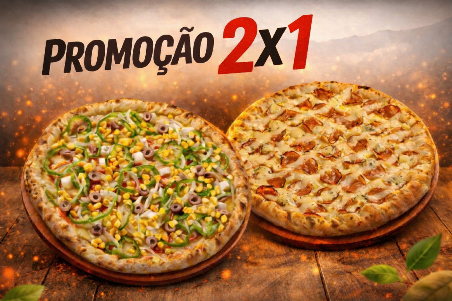 2 Pizza PP + 1 Refrigerante 2L